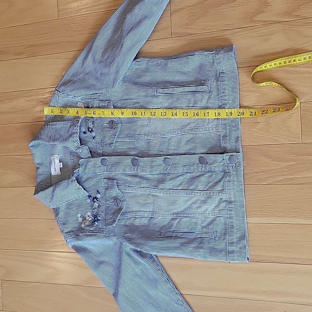 Driftwood Lagoon Striped Floral Embroidered Denim Jacket - Picture 15 of 16